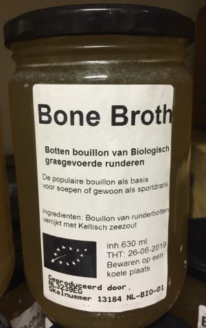Biologische runderbouillon / bonebroth pot 630ml